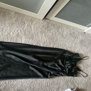 Bhldn forest green dress